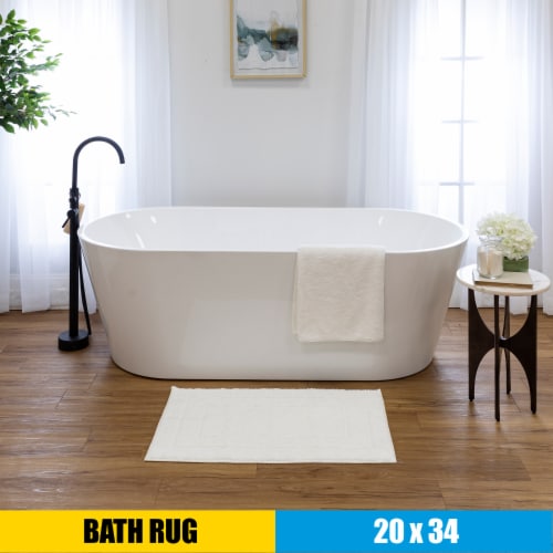 Mohawk Home Bath Rug - White Perspective: top
