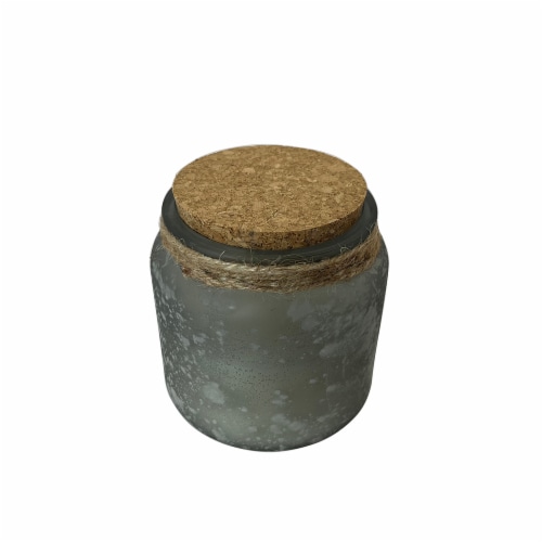 HD Designs Glass Sea Salt Citronella Candle - Grey Perspective: top