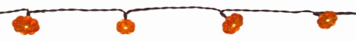Holiday Home LED Fall Harvest Pumpkin 20 String Lights Perspective: top