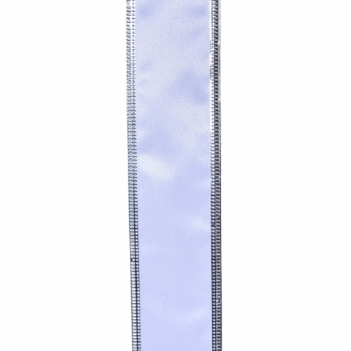 Holiday Home® Sonic Edge Satin Ribbon - Silver Perspective: top