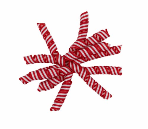 Holiday Home® Curly Bows - Oh What Fun Red Candy Stripe Perspective: top