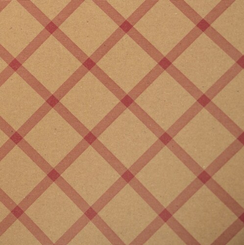 Holiday Home 30 Inch Cass Plaid Gift Wrap Perspective: top