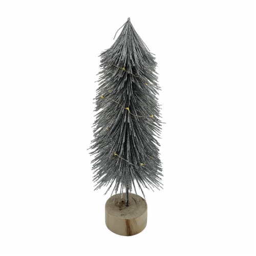 Holiday Home Bottle Brush Tree - Silver Perspective: top