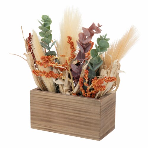 Holiday Home Faux Floral Table Decor Perspective: top