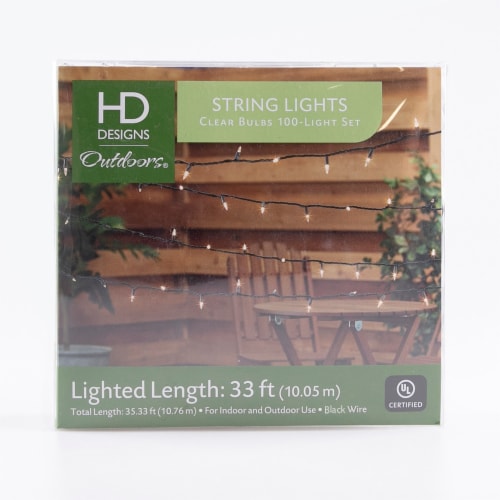 HD Designs Outdoors 100-Bulbs Clear Garden String Light Set, 1 ct - Kroger