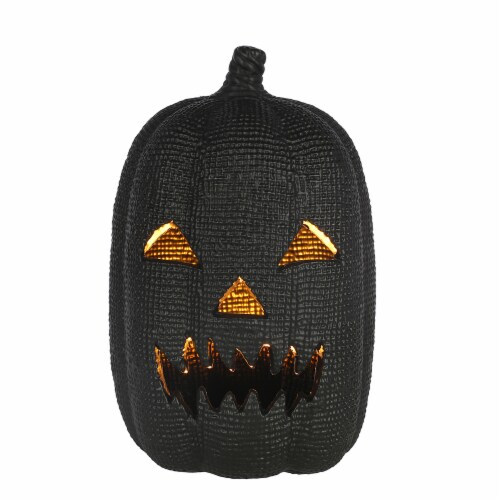Holiday Home Burlap Pumpkin - Black Perspective: top