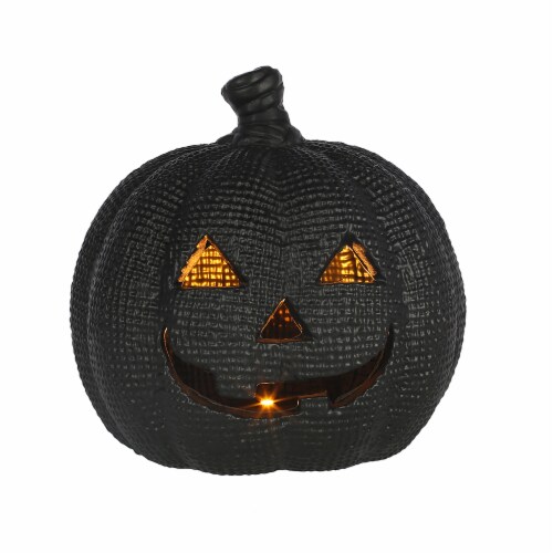 Holiday Home Burlap Pumpkin - Black Perspective: top