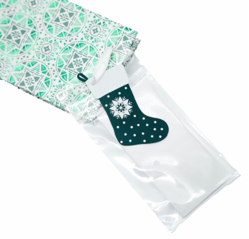 Holiday Home® Wine Bag Green Geo Perspective: top