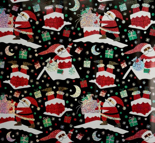 Holiday Home® 40 Inch Stuffed Santa Girt Wrap Roll Perspective: top