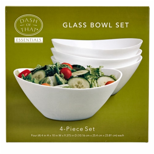 Dash of That Essentials Opal Glass Side Dish Set Perspective: top