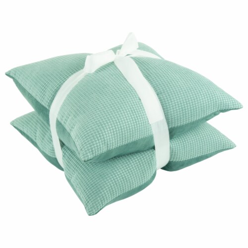 Everyday Living Textured Woven Decor Pillows - Green Perspective: top