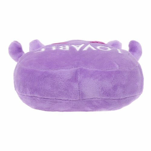 Holiday Home 9.5 Inch Purple Heart Plush Perspective: top