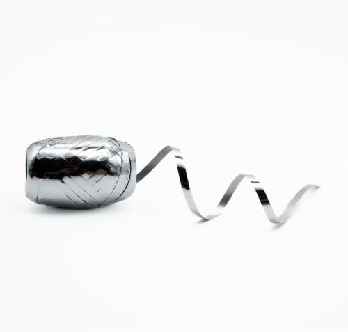 Holiday Home® Curl Ribbon - Silver Perspective: top
