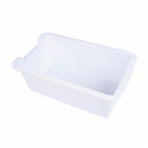 Office Works Plastic Storage Bin - White Perspective: top