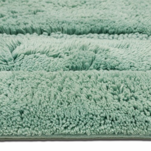 Mohawk Home Modavari Turkish Countour Bath Rug  - BLUE SURF Perspective: top
