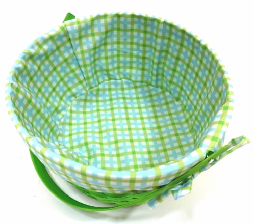HH 10in Lined Bamboo Basket - Green Perspective: top