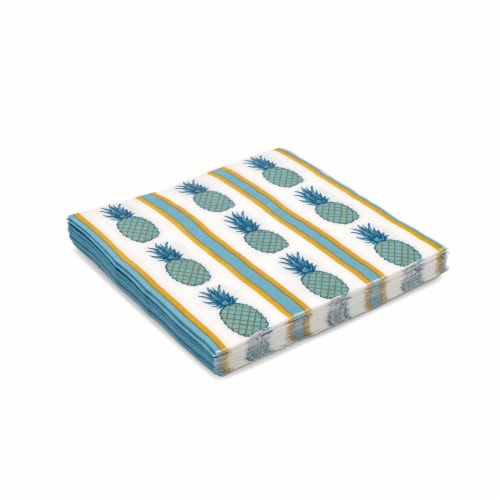 SDS for HD Designs Pineapple Stripe Cocktail Napkins Perspective: top
