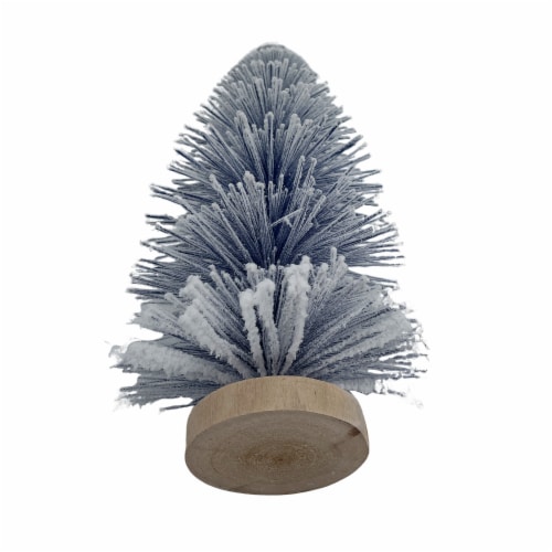 Holiday Home Spiral Flocked Bottle Brush Tree - Green Perspective: top