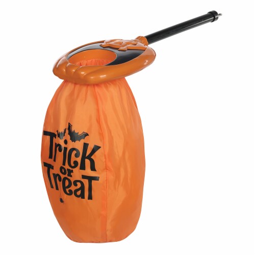 Holiday Home Halloween Orange Pumpkin Loot Scoop Treat Bag Perspective: top