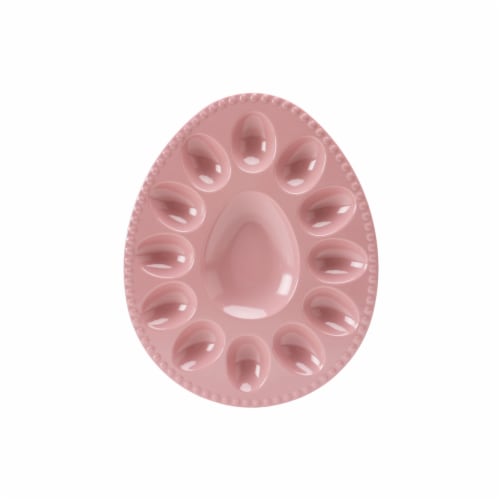 Holiday Home® Easter Egg Plate - Pink Perspective: top