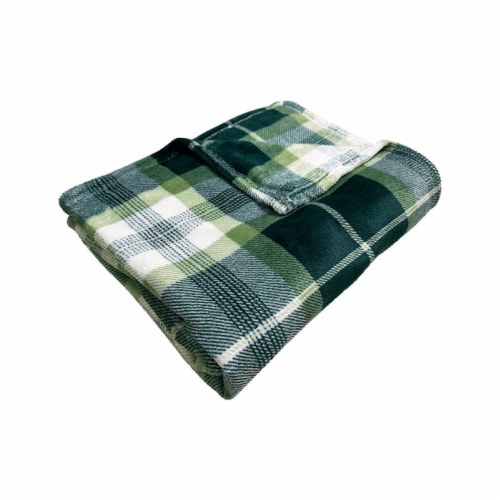 Holiday Home® Microplush Throw - Hawthorne Plaid Perspective: top