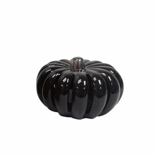 Holiday Home LED Ceramic Pumpkin - Black Perspective: top