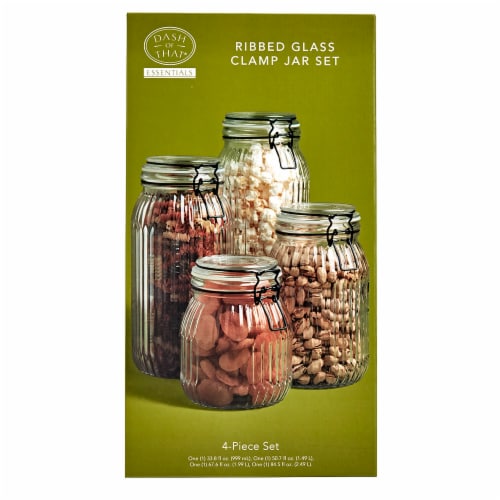 Tabletops Unlimited® DOT Essentials Ridged Clamp Jar Set Perspective: top