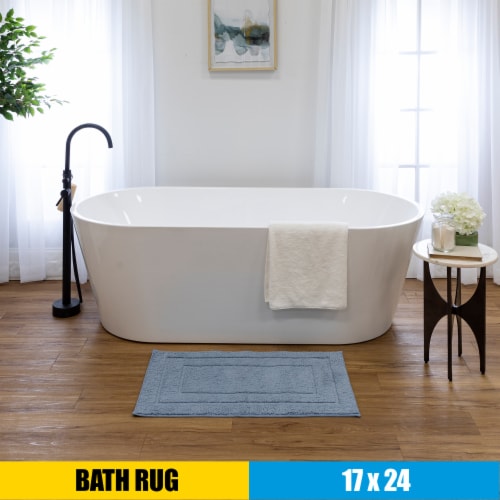 HD Designs Signature Bath Mat - Ashley Blue Perspective: top