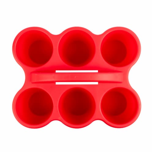 OfficeWorks 6 Cup Caddy - Red Perspective: top