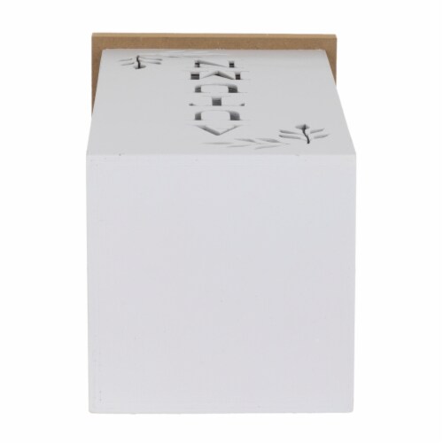 Holiday Home Wooden Cutout Autumn Lantern - White Perspective: top