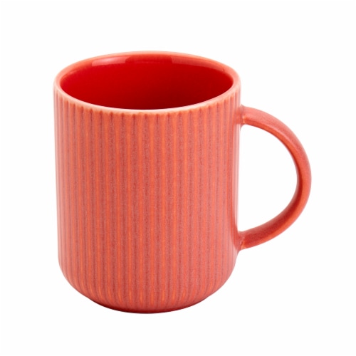 Sewing Down South for HD Designs Ribbed Ceramic Mug - Terra Cotta Perspective: top