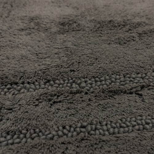 Modavari Turkish Bath Mat - Gray Pinstripe Perspective: top