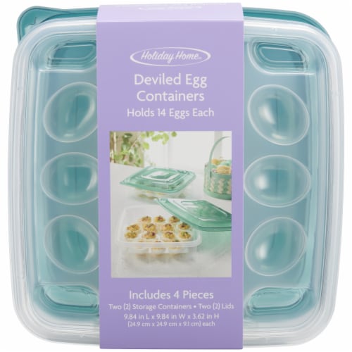 Holiday Home® Easter 14 Capacity Deviled Egg Tray With Lid Perspective: top