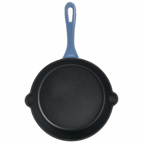 Dash of That® Skillet Enameled Cast Iron - Blue Perspective: top