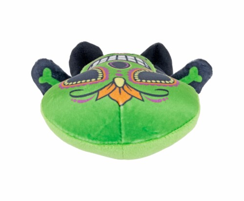 Holiday Home Halloween Day of the Dead Green Skeleton Plush Perspective: top