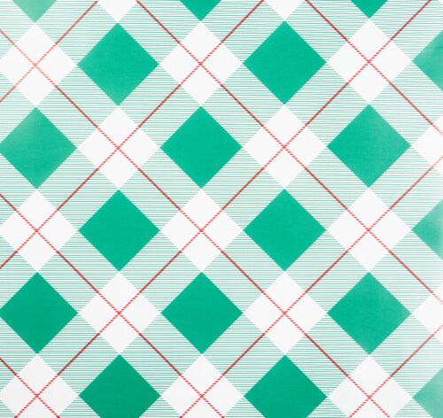 Holiday Home Modern Plaid Gift Wrap Roll Perspective: top