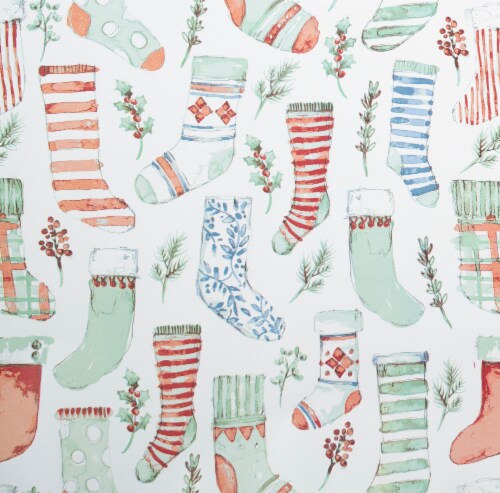 Holiday Home 30 Inch Stockings Gift Wrap Roll Perspective: top