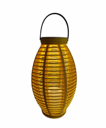 Everyday Living® Solar Lantern - Habanero Gold Perspective: top