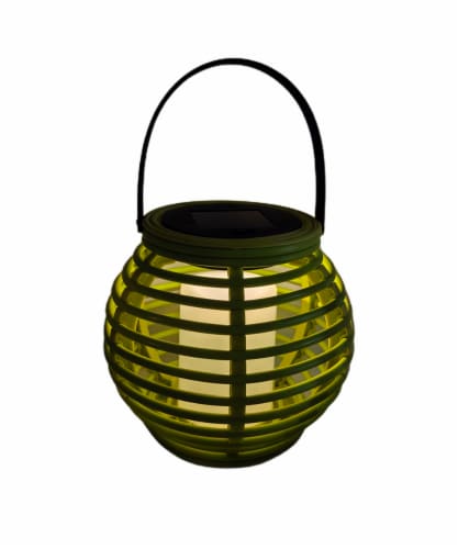 Everyday Living® Solar Lantern - Lime Green Perspective: top