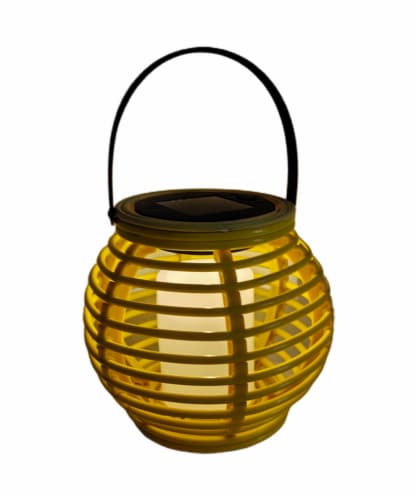 Everyday Living® Solar Lantern - Habanero Gold Perspective: top