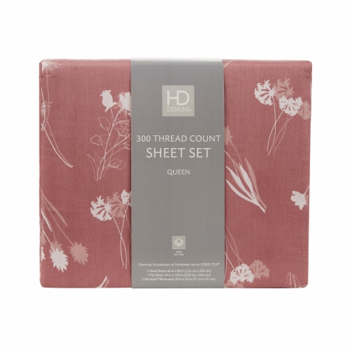 HD Designs® Queen Sheet Set - Floral Perspective: top