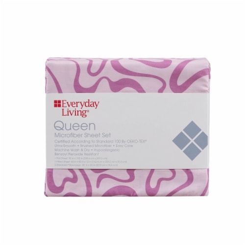 Everyday Living Microfiber Sheet Set  - Petals Perspective: top