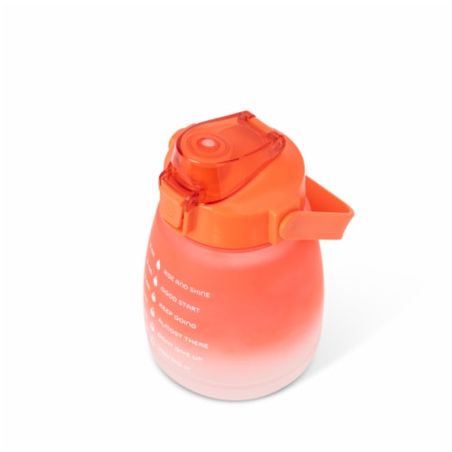 Everyday Living® Motivational Bottle Plastic - Coral Perspective: top