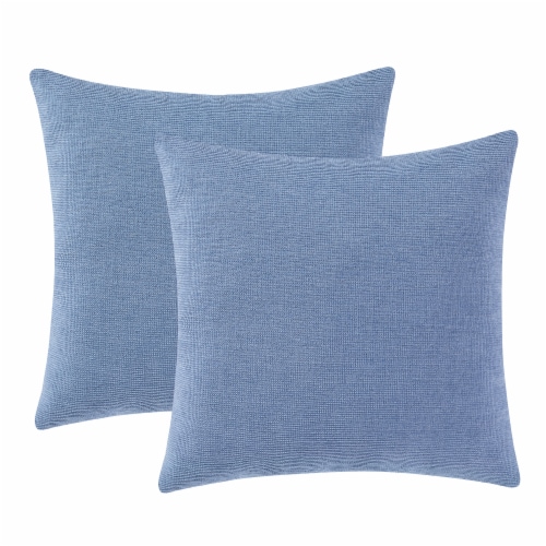 Everyday Living Textured Woven Decorative Pillow - 2 Pack Light Blue Perspective: top