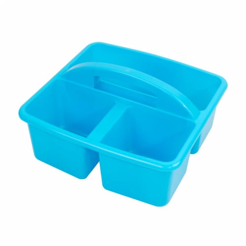Office Works 3 Compartment Caddy - Light Blue Perspective: top