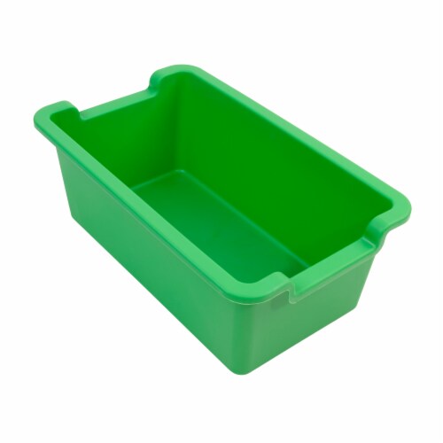 Office Works Plastic Storage Bin - Green Perspective: top