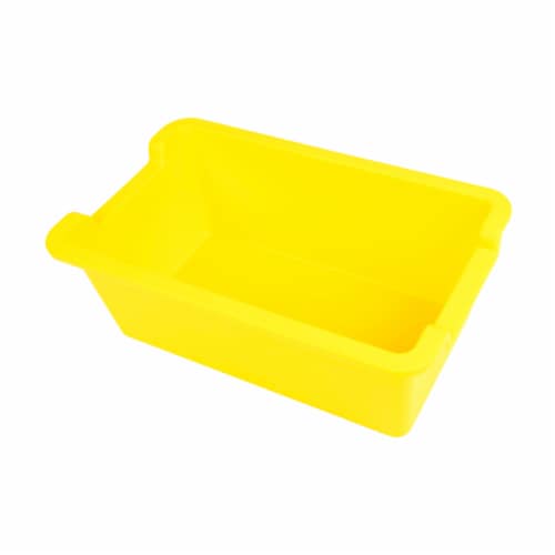 Office Works Plastic Storage Bin - Yellow Perspective: top