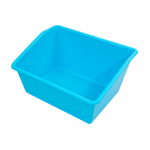 Office Works Plastic Book Bin - Light Blue Perspective: top