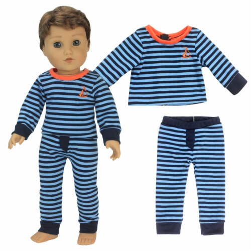 Sophia's Doll Clothes Pajama Shirt & Pants Set Perspective: top