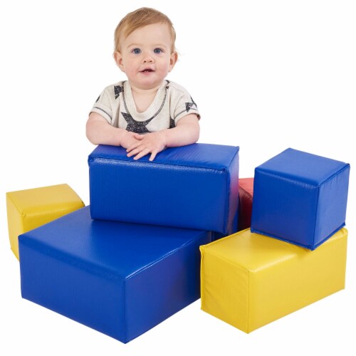 Karma Baby Bundled Kit - 7-Piece Toddler Block Set + Natural Cleaner for Toys and Nursery Perspective: top